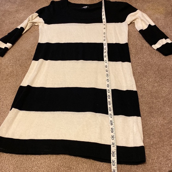GAP Black and White Stripe Sweater Dress - Picture 6 of 7